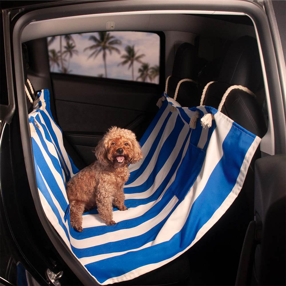 Capa para assento de carro para cachorro - férias